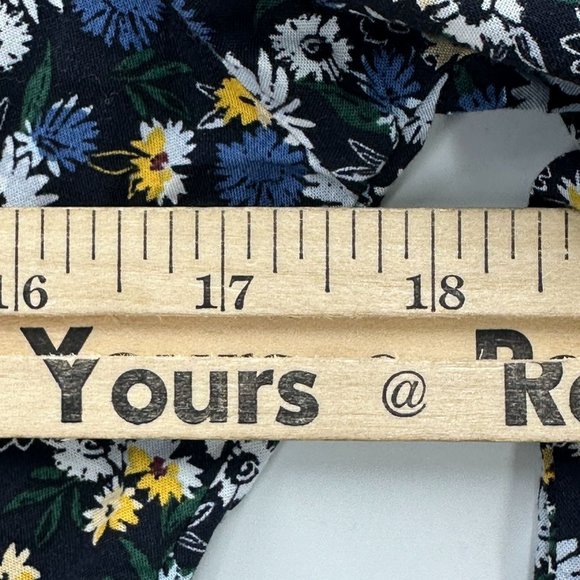 Uniqlo Shirt Womens Button Down Long Sleeve Floral V-Neck Multicolor S - Picture 4 of 9